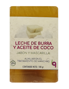 Fotografia de producto Jabón Artesanal de Leche de Burra y coco con contenido de 100 gr. de Iq Herbal Products